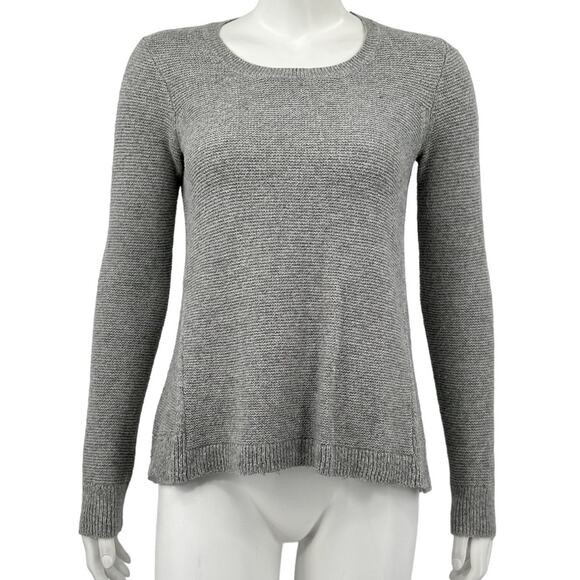 Madewell Sweater Womens XS Gray Riverside Texture Knit Cotton Minimalist Staple - Picture 1 of 8